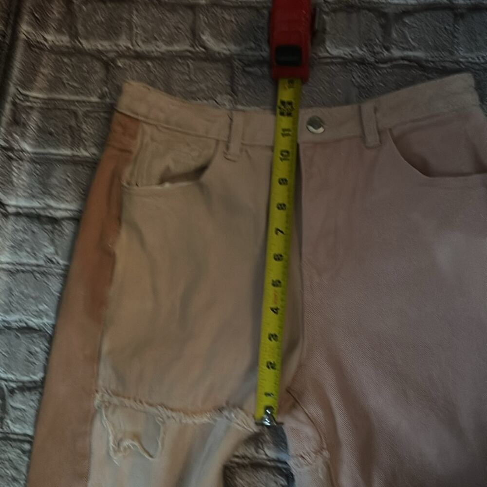 Shein 70s Style Pink Patchwork Deconstructed Jean… - image 6